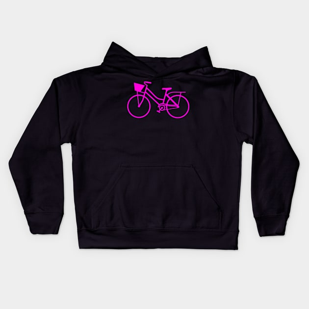 Pink Bicycle Kids Hoodie by Michelle Le Grand